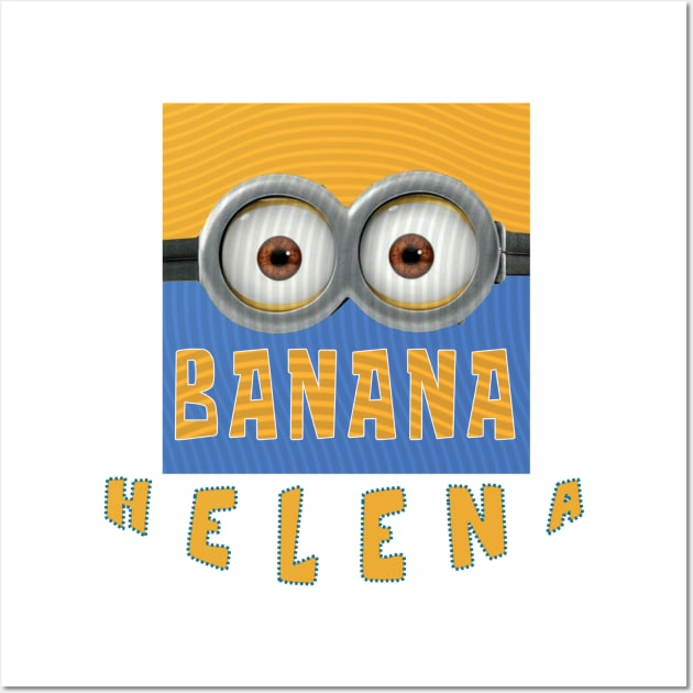 MINION BANANA USA HELENA Wall Art by LuckYA